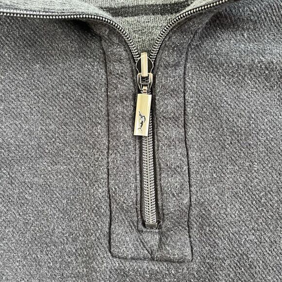 Tommy Bahama Reversible 1/4 Zip Sweater Mens Large LOT OF 2 Golf Black Gray - Picture 13 of 14